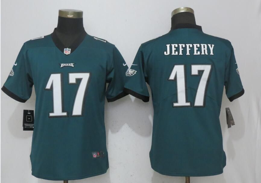Women Philadelphia Eagles #17 Jeffery Green Vapor Untouchable Nike Player NFL Jerseys->women nfl jersey->Women Jersey